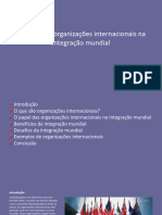 O Papel Das Organizações Internacionais Na Integração Mundial