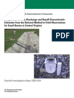 Comparison of Peak Discharge and Runoff Characteristic Rational Method
