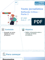 Texto Jornalístico: Reflexão Crítica - Parte 2