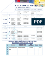 Horario de Acceso 02 Al 06 Octubre Aipdocx