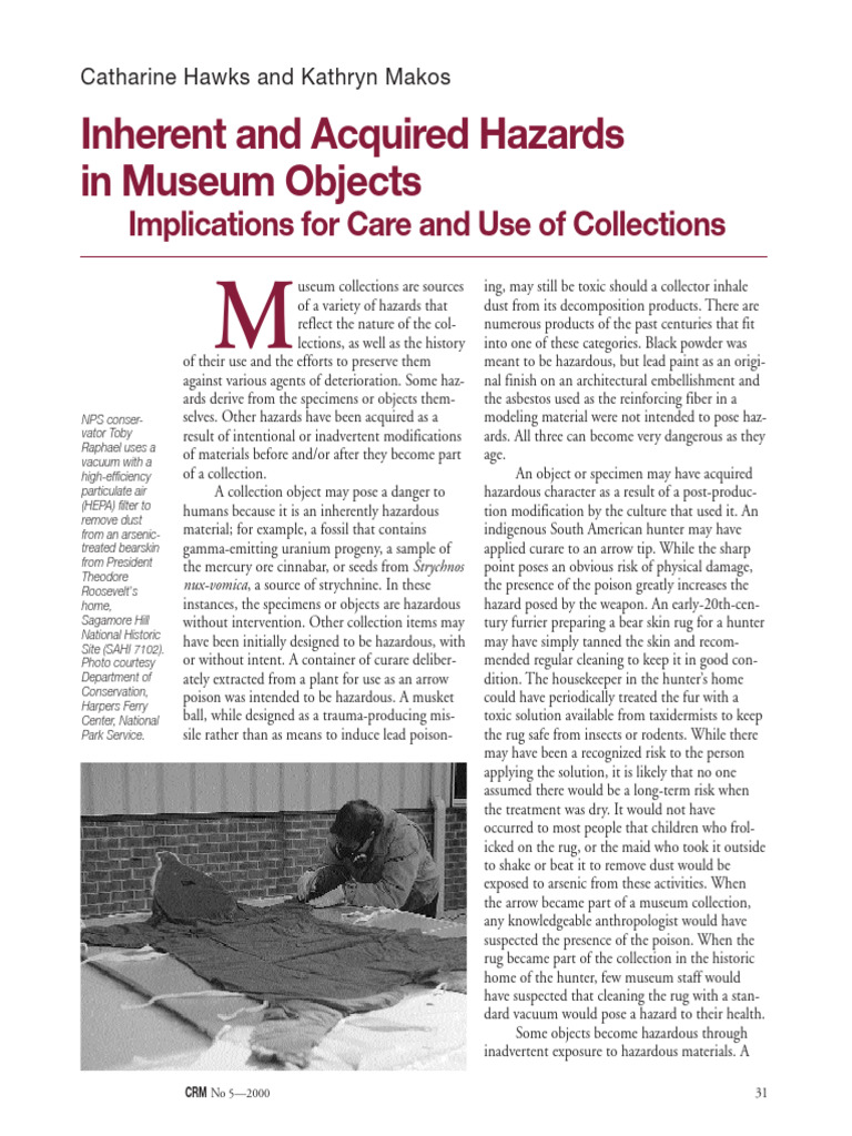 Museum Collection Hazards Guide | PDF | Hazards | Pesticide