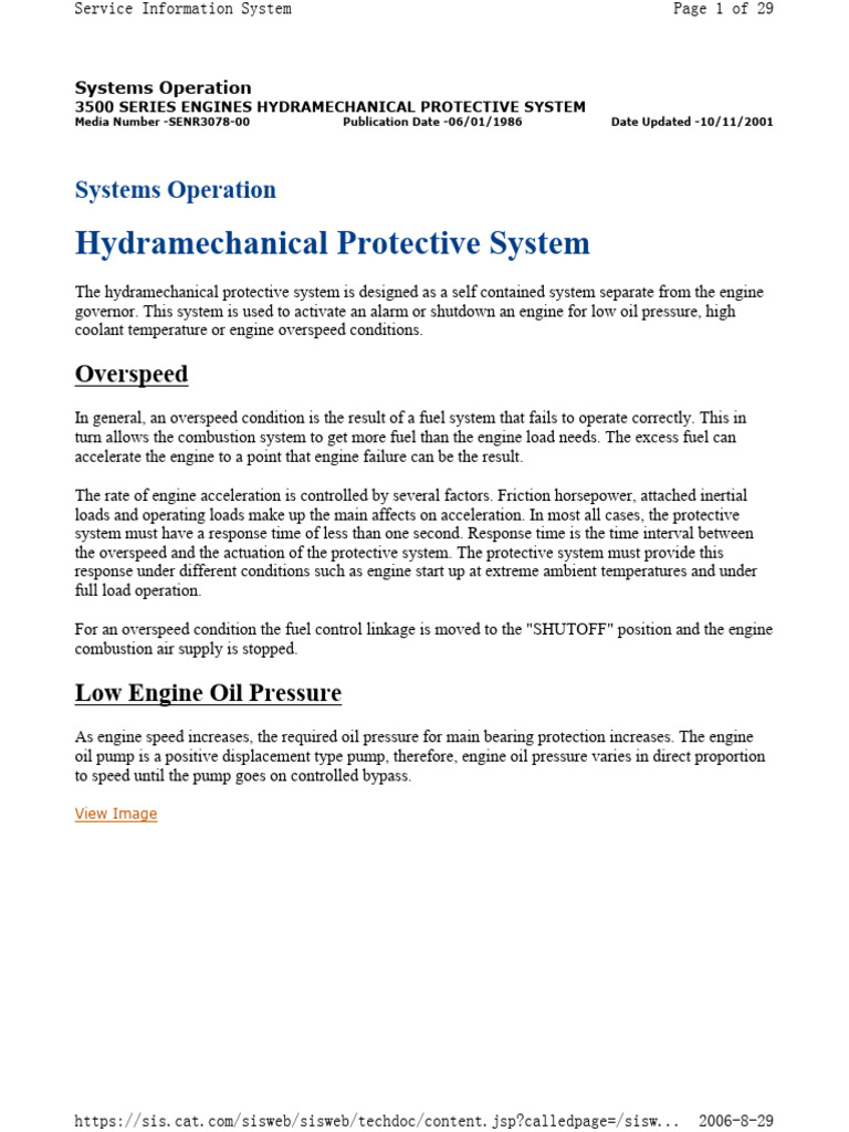 Hydramechanical Engine Protection System | PDF | Valve | Pump