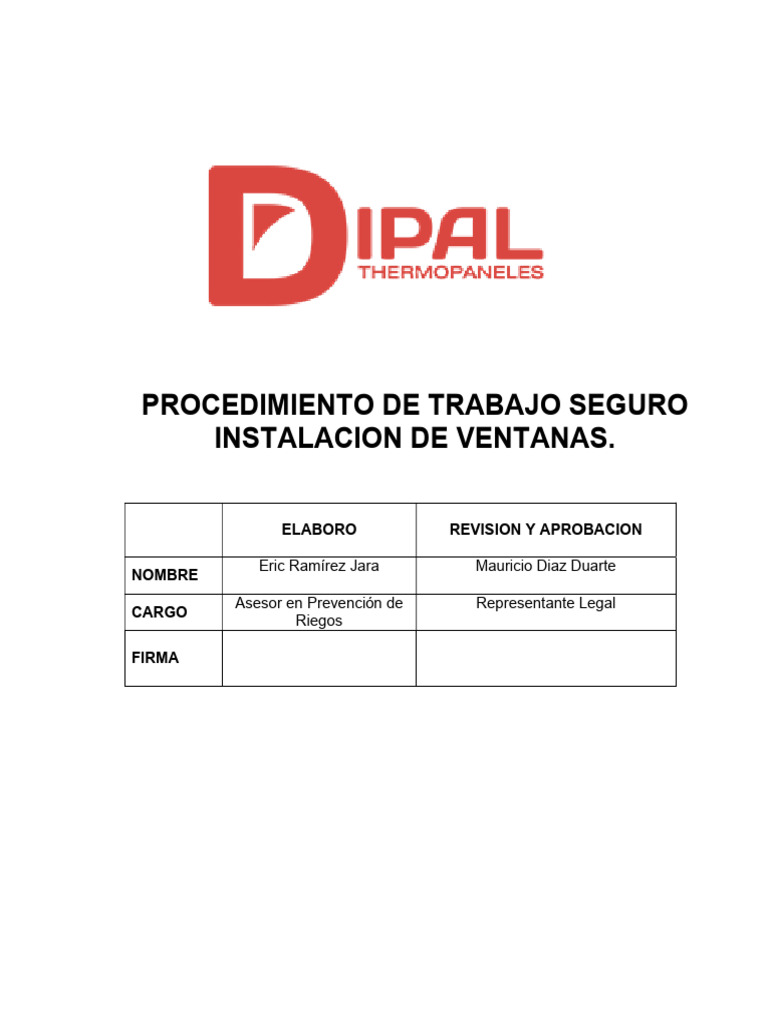PTS Instlacion de Ventanas Dipal Spa PDF | PDF | Andamio