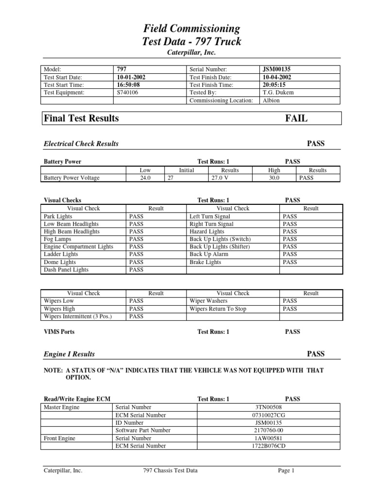 Commissioning Example 797 | PDF | Brake | Vehicles