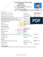 Government Hazi Muhammad Mohsin College Chattogram: Admission Form