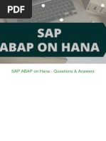 ABAP On HANA - A Question Bank