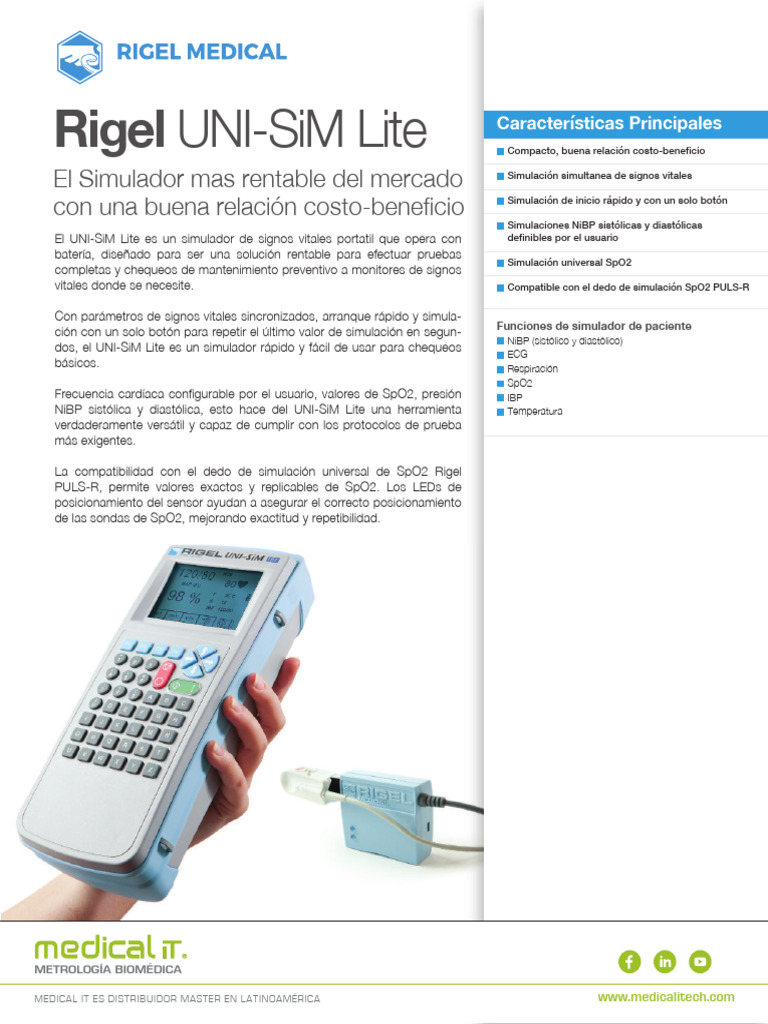 Simulador de Signos Vitales UNI-SiM Lite | PDF | Ciencias de la ...