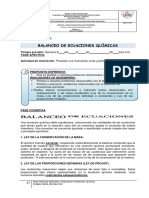 Guía 1 de Balanceo de Ecuaciones Por Óxidoreducción Grado 11°