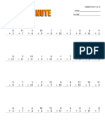 Web Math Minute - Print Practice Sheets