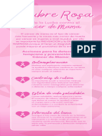 Infografia de Octubre Rosa Cáncer de Mama Moderna Rosa