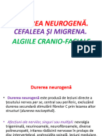 Curs Nr. 27.1 - Durerea Neurogena, Cefaleea Si Migrena, Algiile Cranio-Faciale
