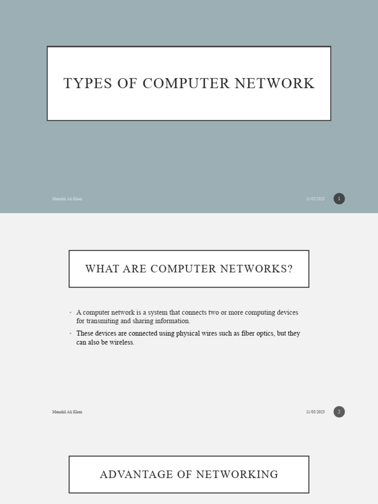Types of Computer Network | PDF | Computer Network | Local Area Network