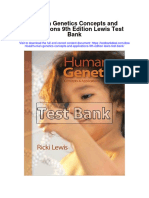 Human Genetics Concepts and Applications 9th Edition Lewis Test Bank