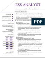 Business Analyst Resume Sample Minimalist Purple