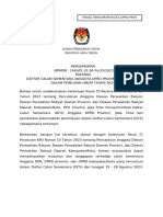 Pengumuman Dcs Anggota DPRD Provinsi Jawa Timur