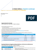 SAP S - 4HANA Cloud, Public Edition, 3-System Landscape - Upgrade & Maintenance Schedule