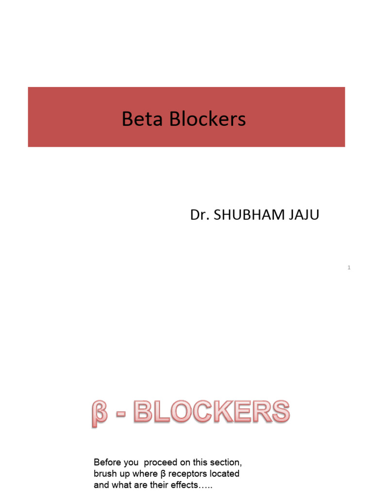 Beta Blockers PDF Myocardial Infarction Medical Specialties