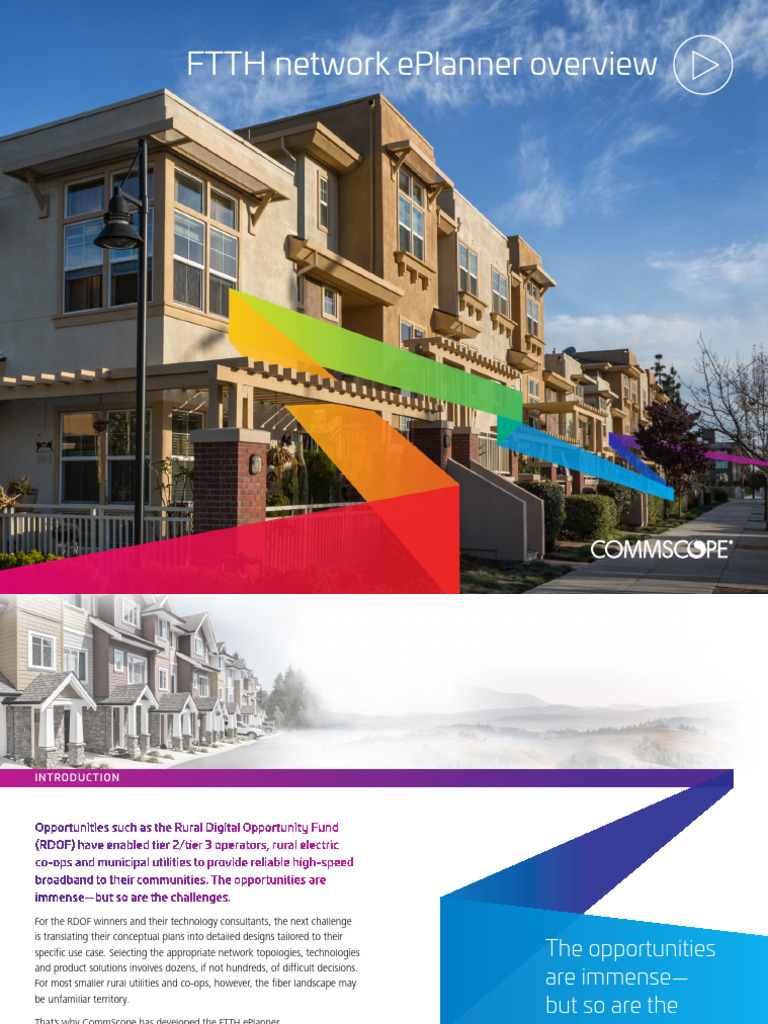 FTTH ePlanner: Broadband Network Design Guide | PDF | Fiber To The X ...