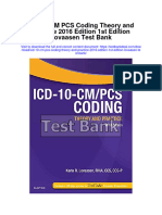 Icd 10 CM Pcs Coding Theory and Practice 2016 Edition 1st Edition Lovaasen Test Bank
