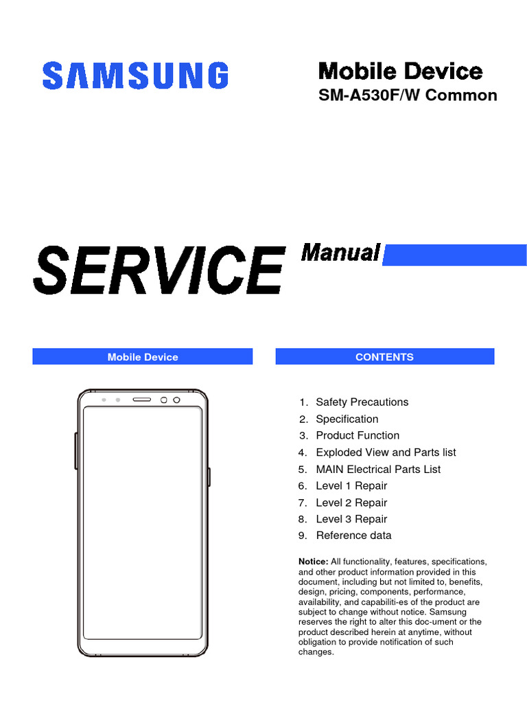 SM-A530F Service Guide | PDF | Electrostatic Discharge | High Speed Packet  Access