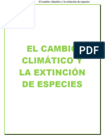 El Cambio Climático y La Extinción de Especies