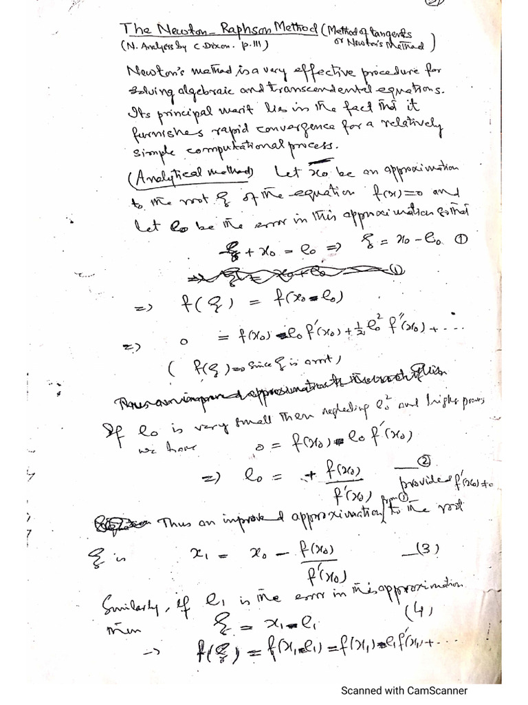 NewtonRaphson Method PDF