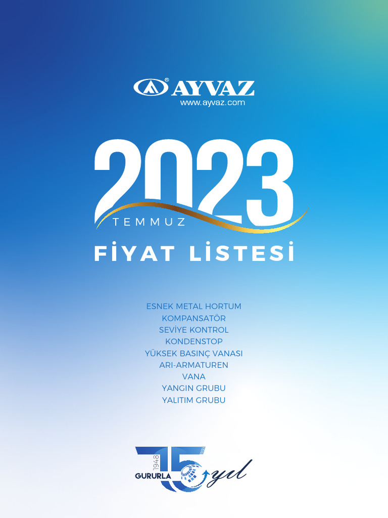 Ayvaz 2023 Temmuz Fiyat Listesi | PDF