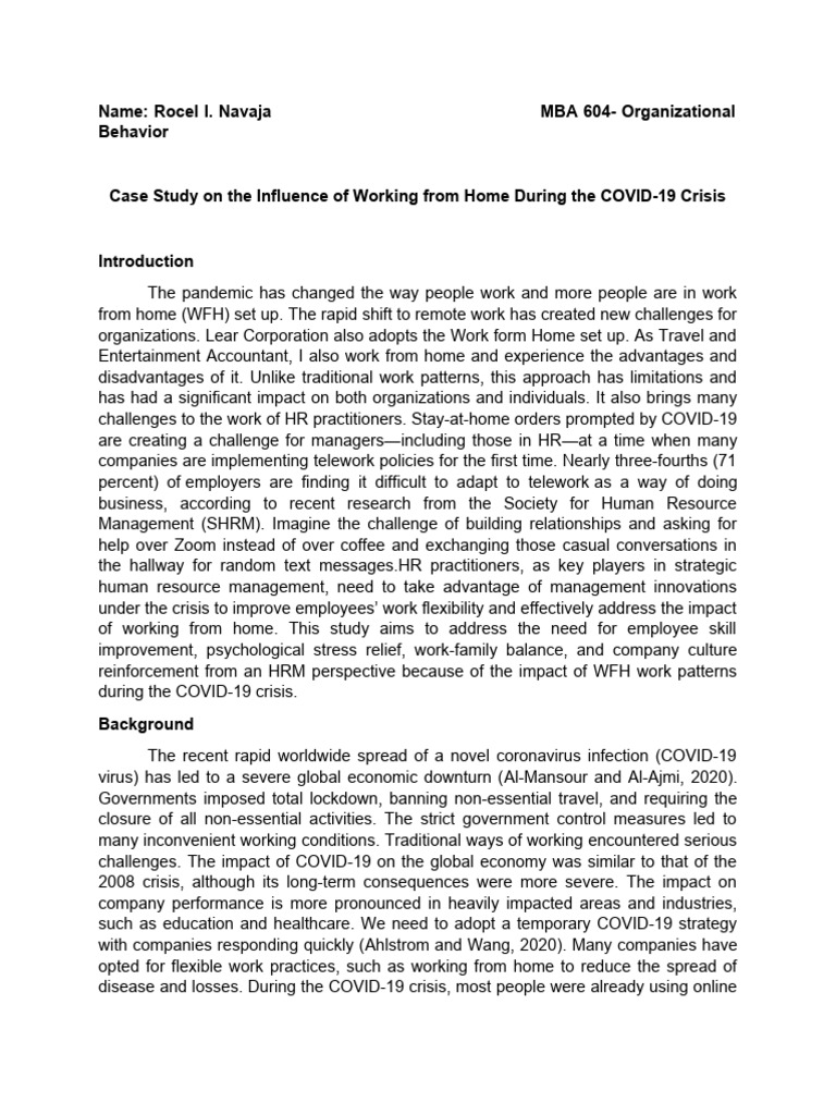 HR Strategies for WFH During COVID-19 | PDF | Human Resource Management ...