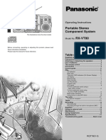 User Manual Panasonic RX-VT80 (English - 14 Pages)