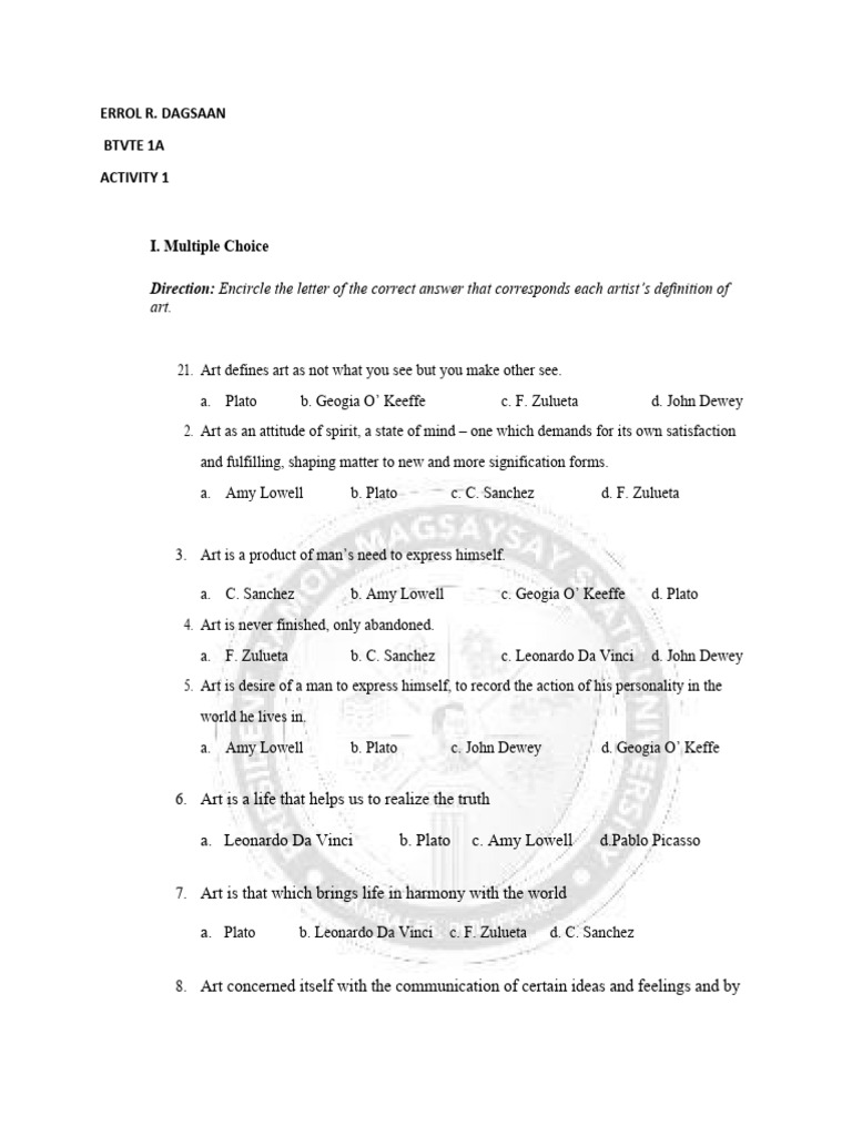 art-appreciation-activity-1-download-free-pdf-john-dewey