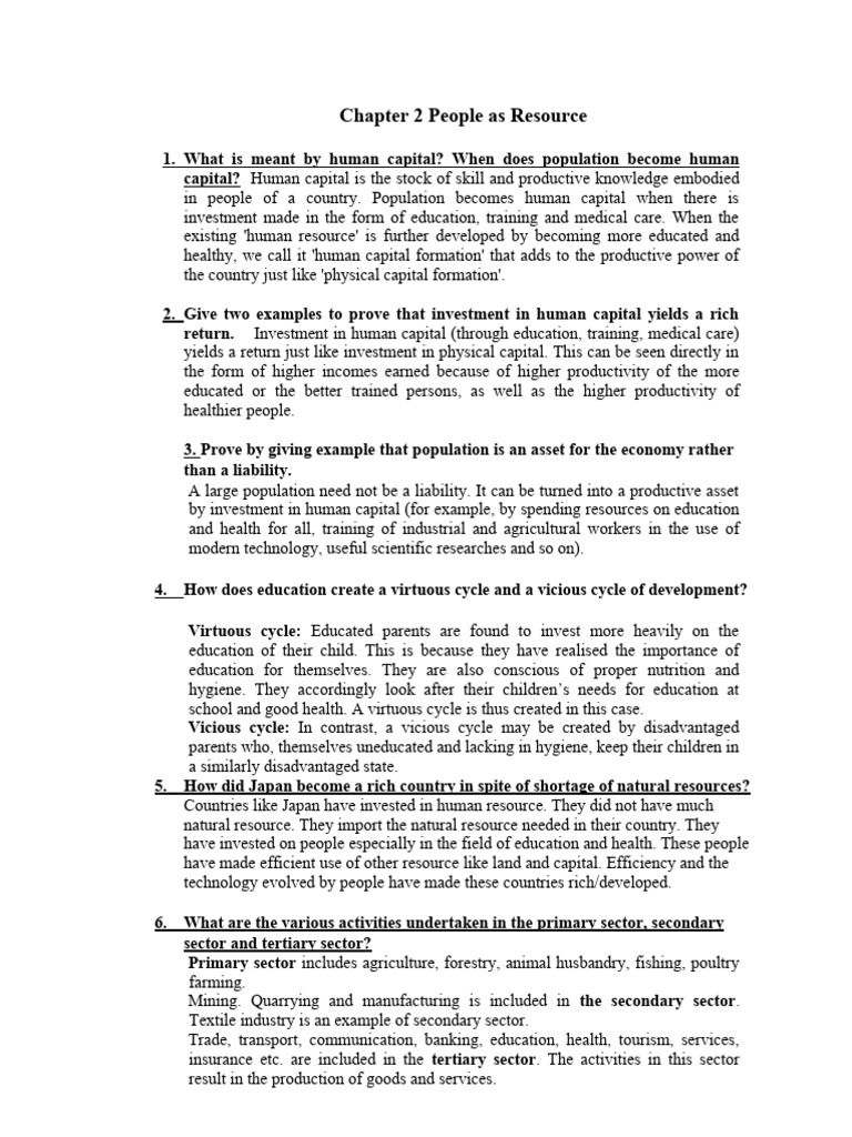Human Capital and Economic Development | PDF | Unemployment | Capital ...