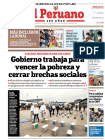 El Peruano: Gobierno Trabaja para Vencer La Pobreza y Cerrar Brechas Sociales