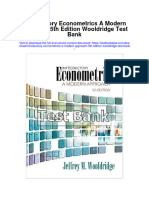 Introductory Econometrics A Modern Approach 5th Edition Wooldridge Test Bank