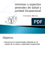 Definiciones y aspectos generales de Salud y Seguridad Ocupacional, en El Salvador