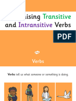 REVIEW Transitive and Intransitive Verbs PowerPoint