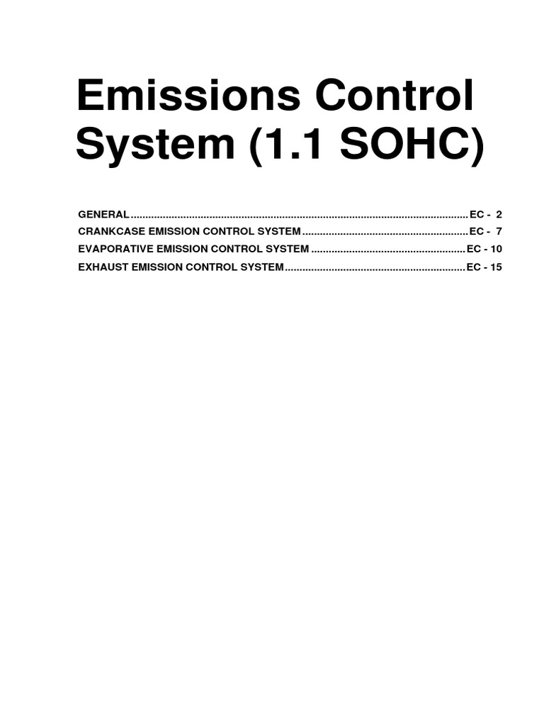 Emissions Control Systems PDF Exhaust Gas Internal Combustion Engine