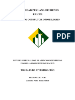 Estudio de Atencion de Calidad de Las Empresas Inmobiliar de Intermediacion