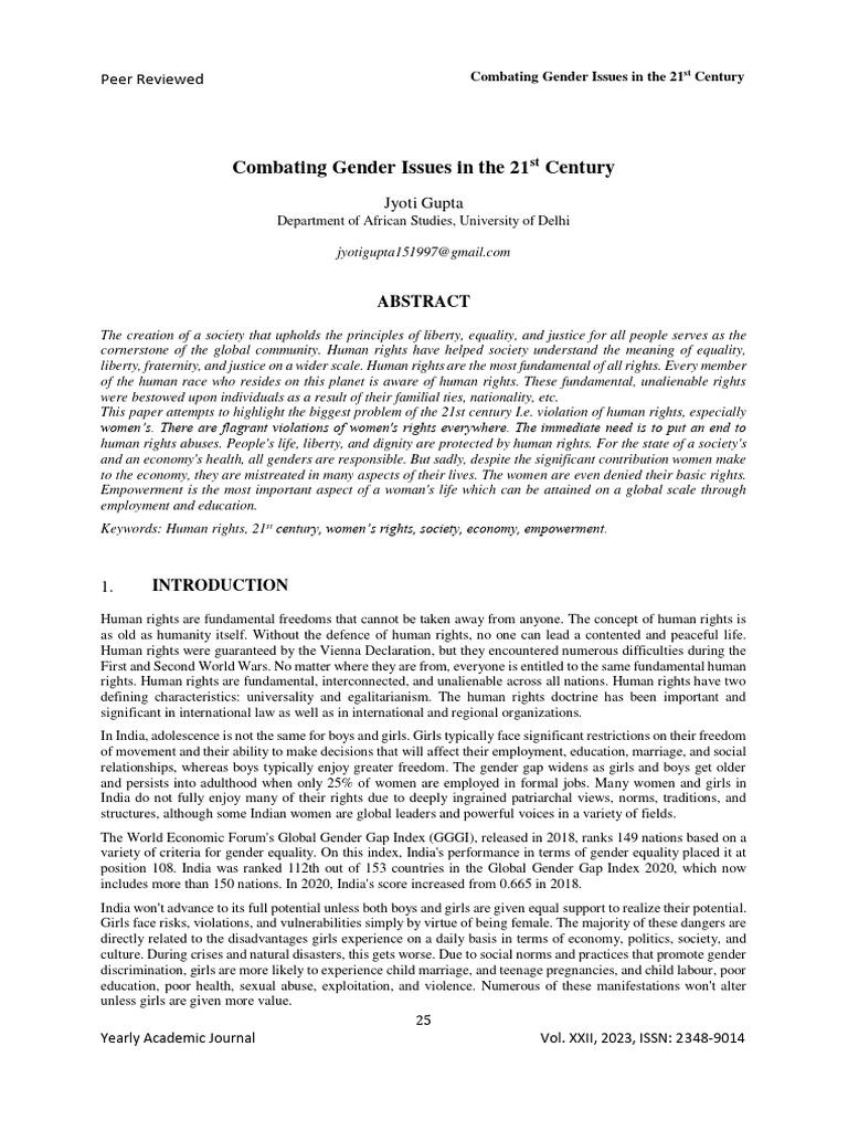 Gender Equality Challenges in India | PDF | Woman | Empowerment