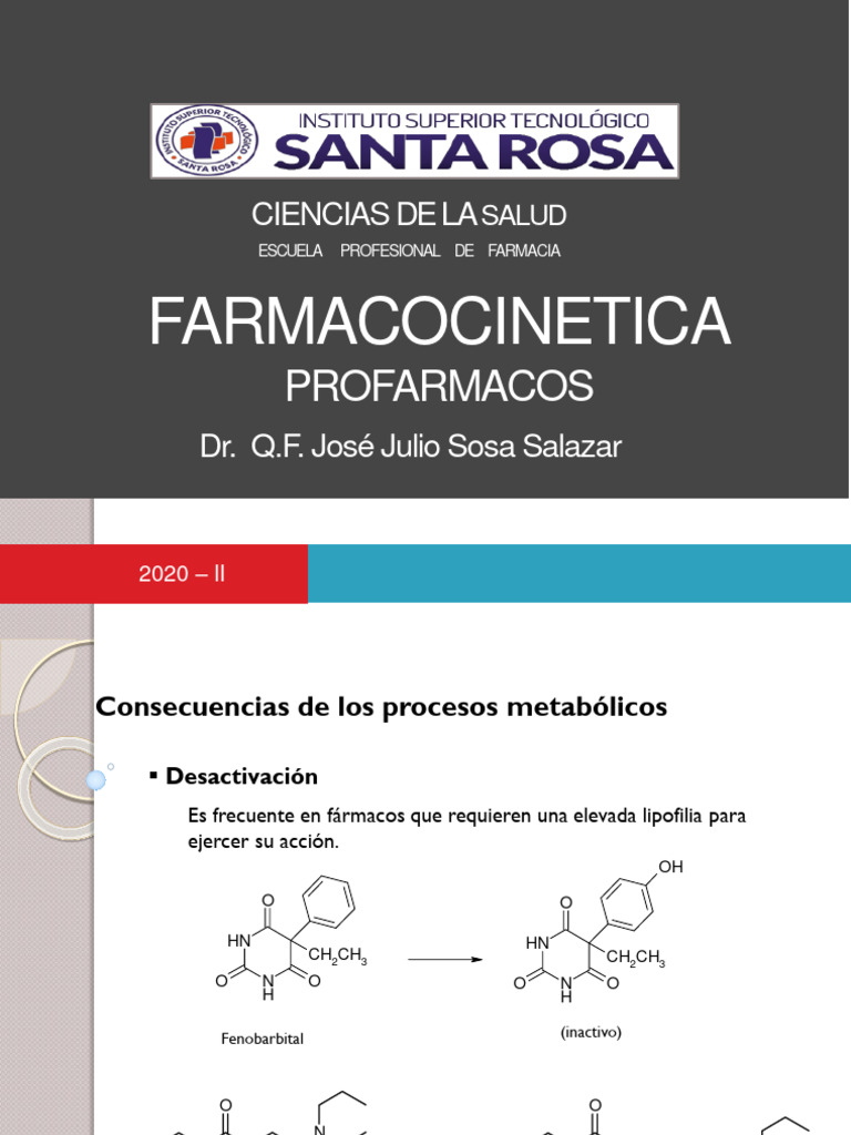 1.2 PROFARMACOS | PDF | Hidrólisis | Farmacocinética