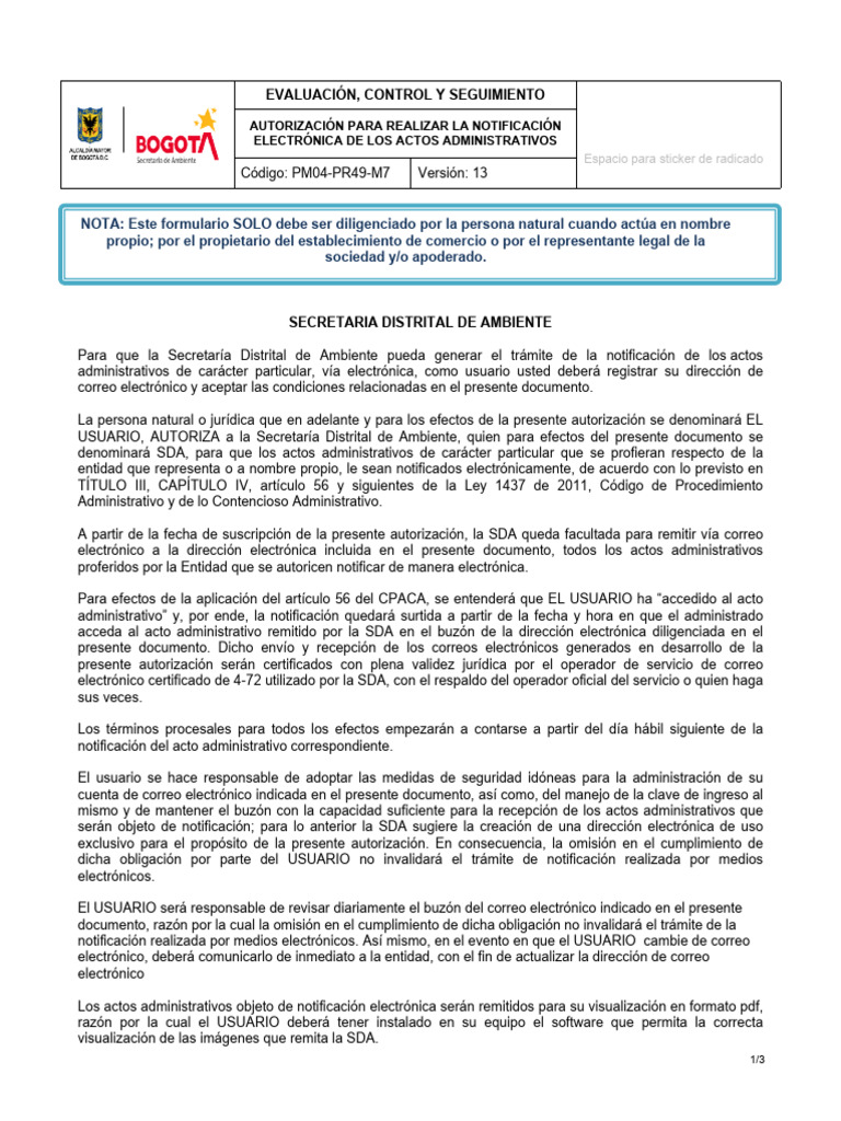Autorización Notificación Electrónica Formato | PDF | Correo | Usuario ...