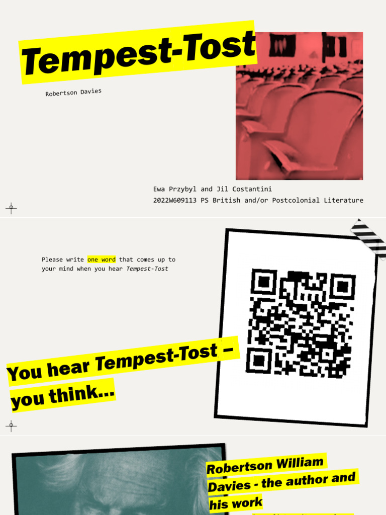 Tempest Tost PDF The Tempest