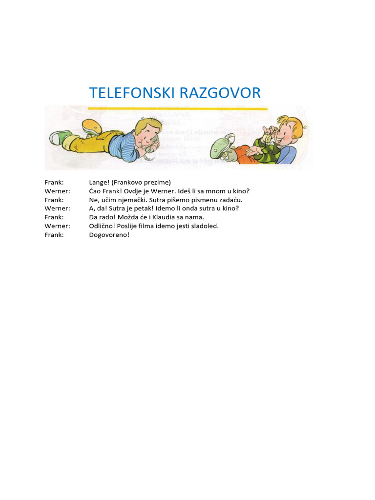 Telefonski Razgovor | PDF