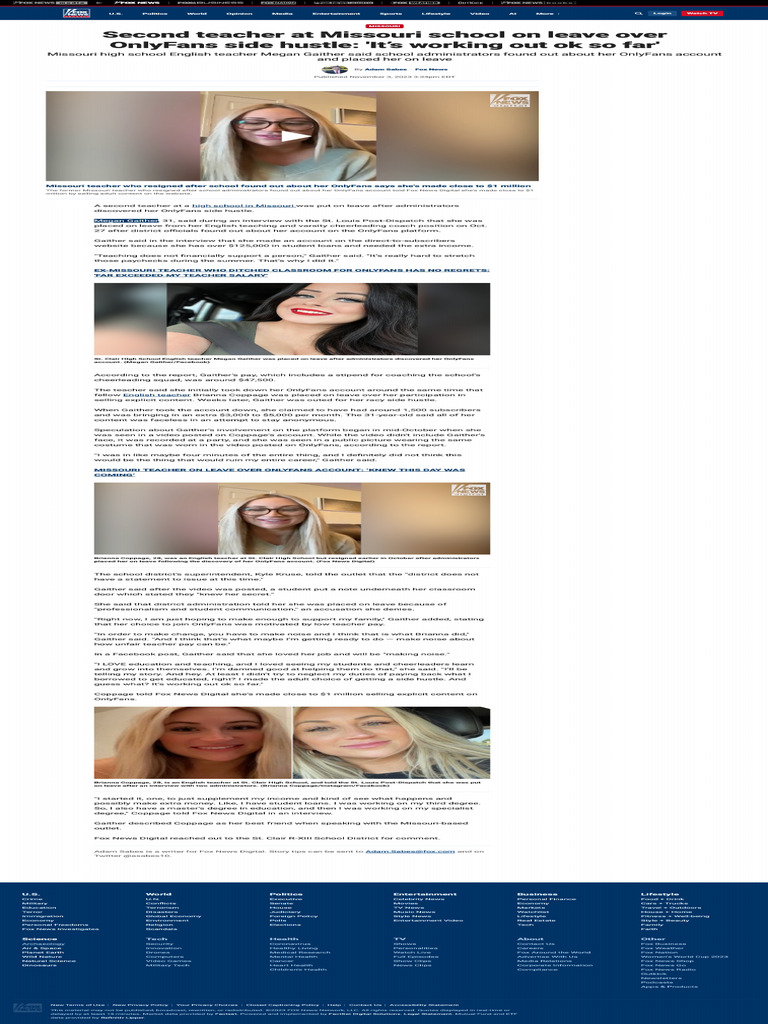 Second Teacher at Missouri School On Leave Over OnlyFans Side Hustle