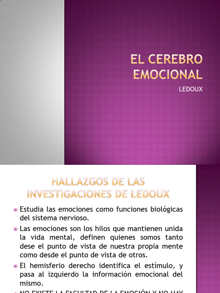 El Cerebro Emocional | PDF | Las emociones | Cerebro