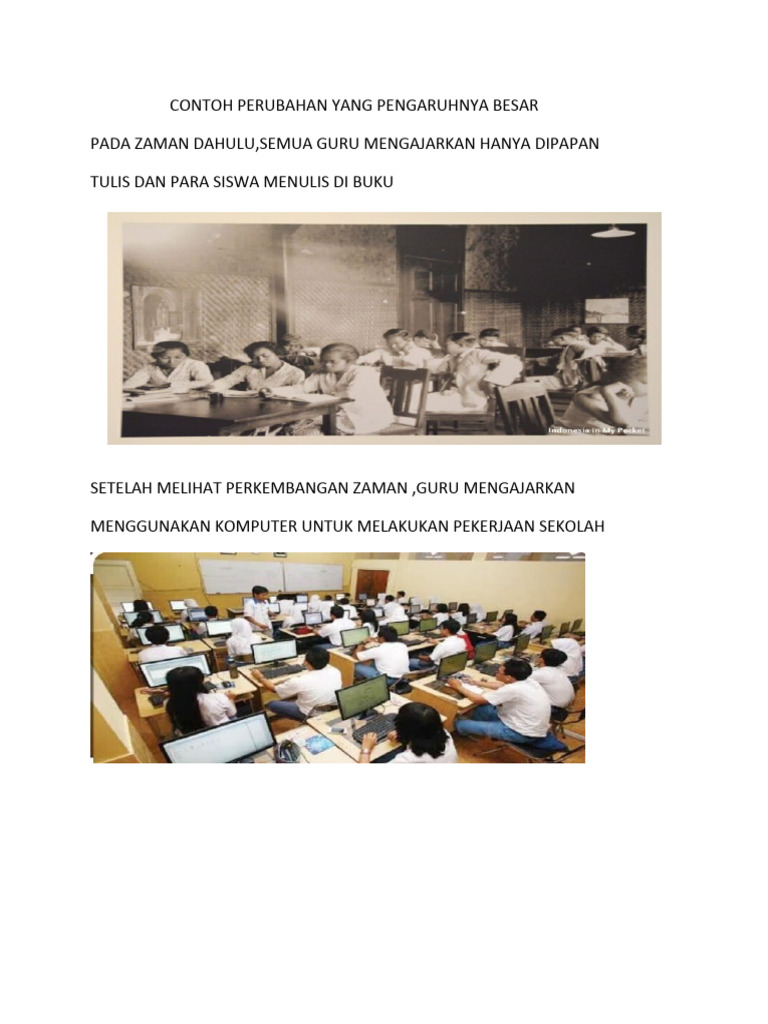 CONTOH PERUBAHAN YANG PENGARUHNYA BESAR | PDF