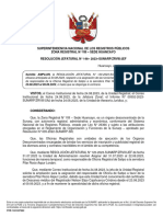 Superintendencia Nacional de Los Registros Públicos Zona Registral #Viii - Sede Huancayo Resolución Jefatural #146 - 2023-SUNARP/ZRVIII/JEF