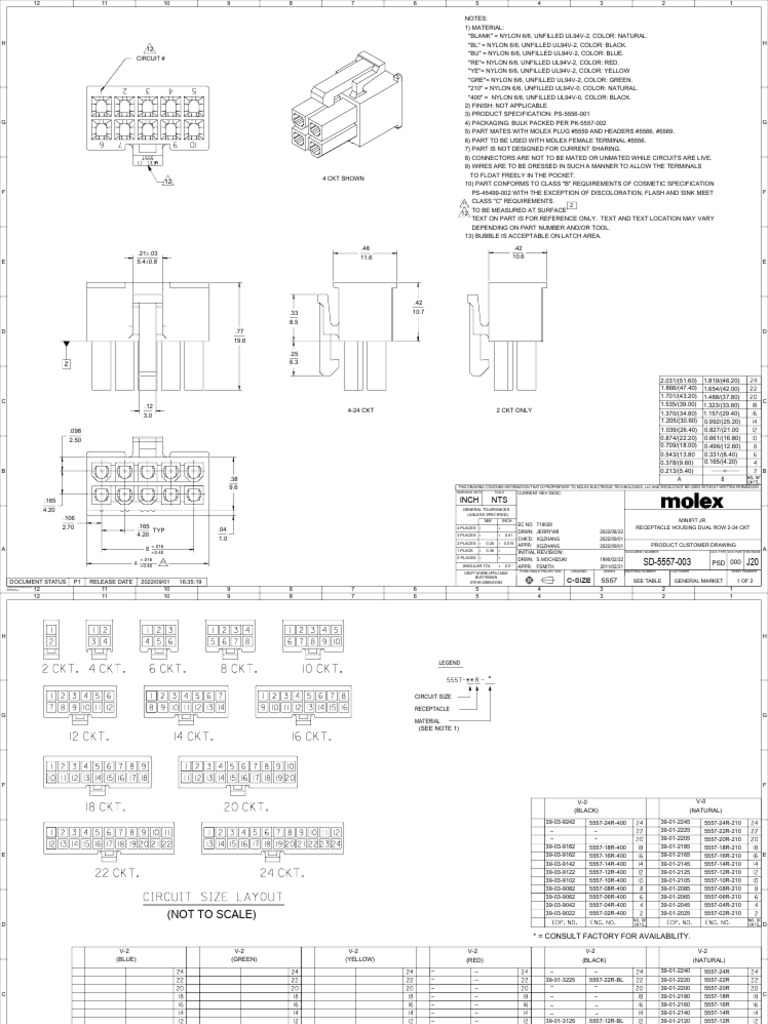 Inch NTS: PSD 000 C-Size 5557 | PDF | Electrical Connector ...