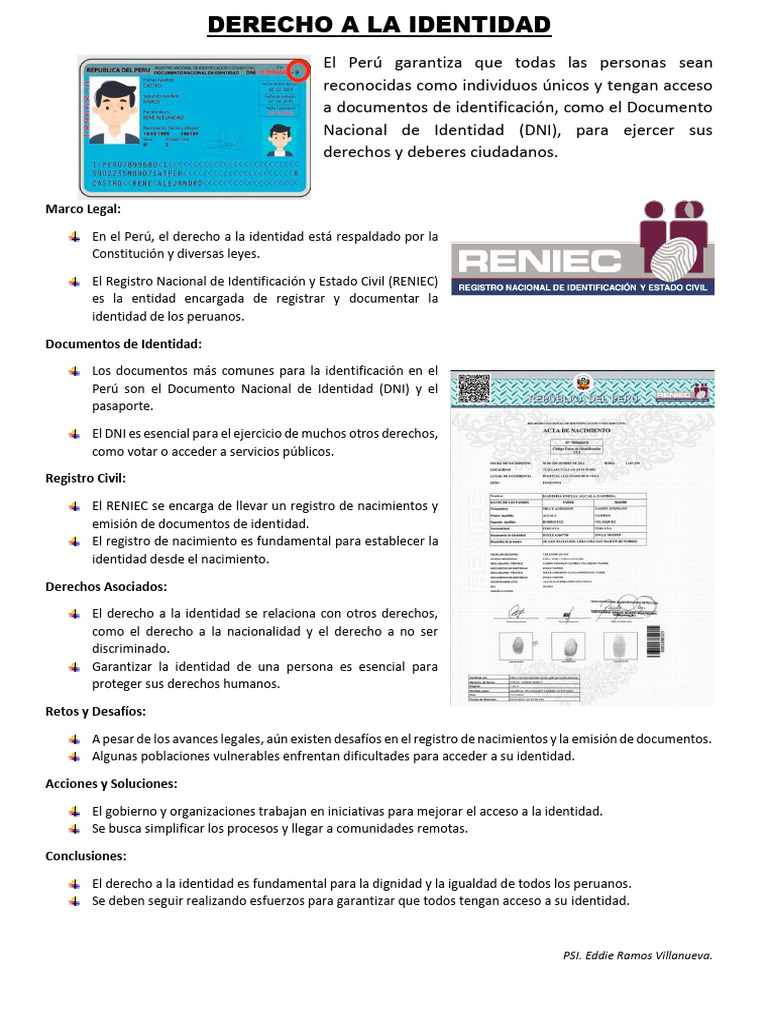 Derecho A La Identidad | PDF