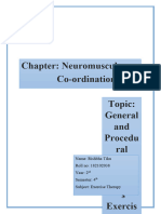 Chapter: Neuromuscular Co-Ordination Topic: General and Procedu Ral Principl Es of Frenkel 'S Exercis e