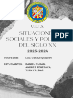 SITUACIONES SOCIALES Y POLÍTICAS DEL SIGLO XX Linea de Tiempo